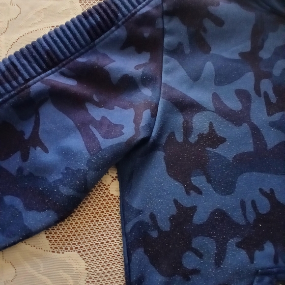 #051 Boys Blue Camo Hoodie Sweater By G-Net Size Large - Picture 6 of 15